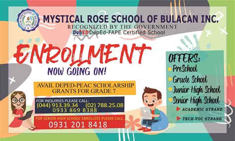 mystical rose school of bulacan|Application & Enrollment .